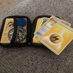 Stuff like Pokémon cases and cards